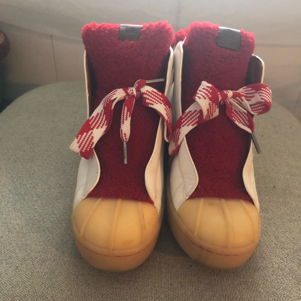 Coach shearling booties